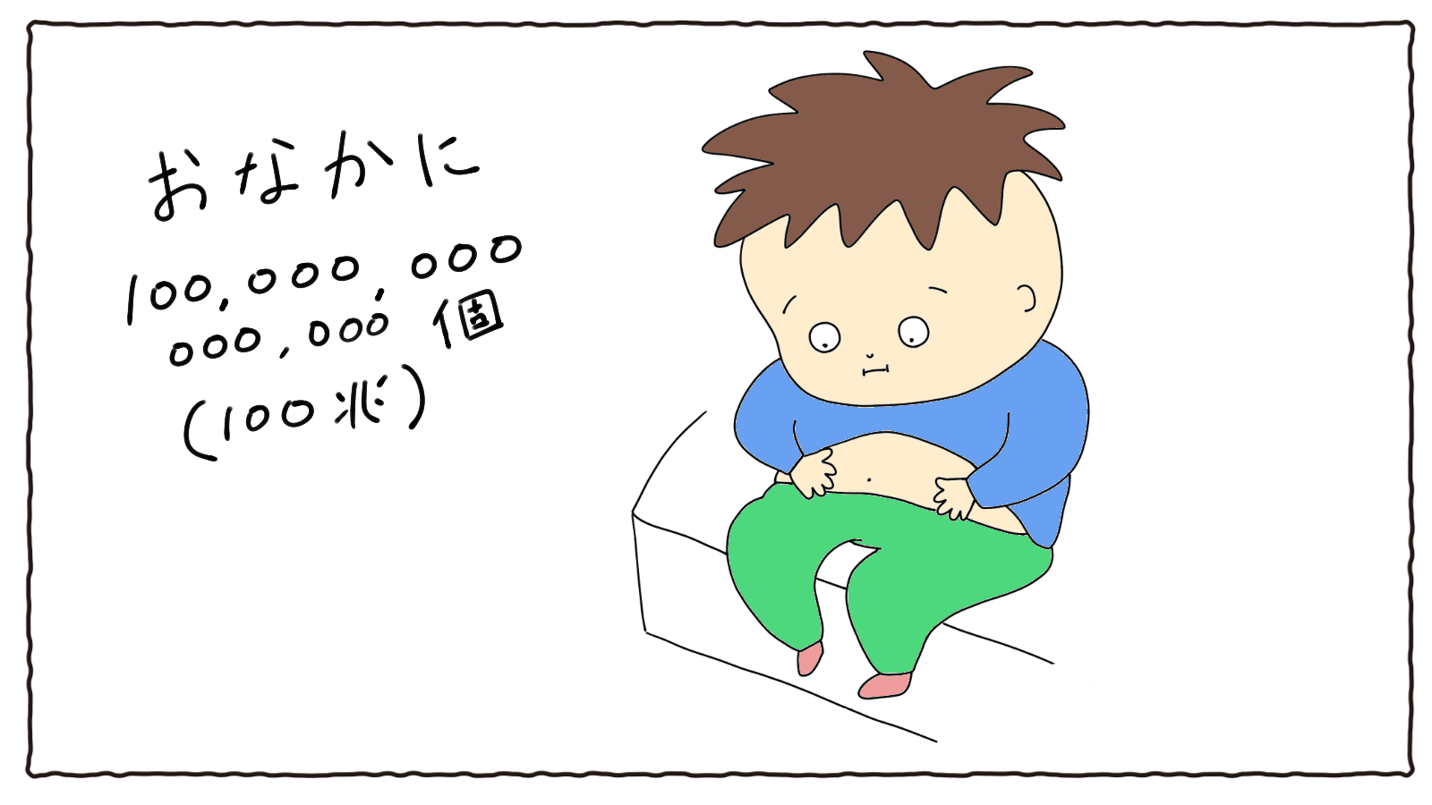 お腹に１００兆個